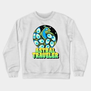 Trippy Peacock Astral Traveler Crewneck Sweatshirt